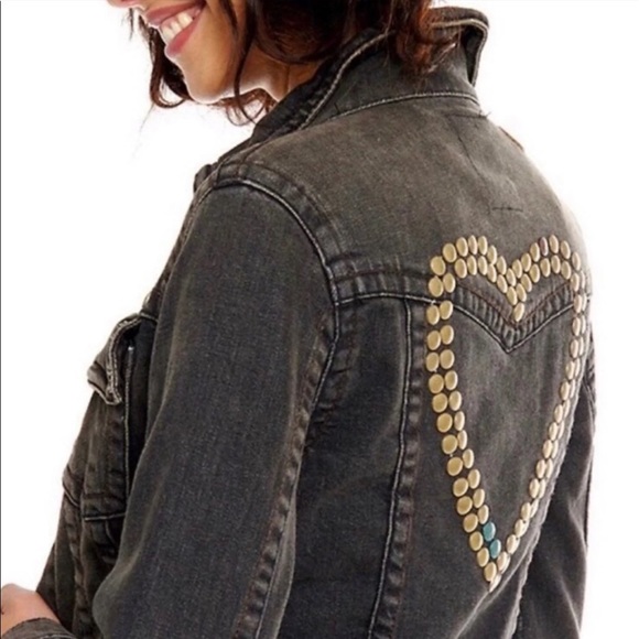 Free People Jackets & Blazers - Free People Studded Heart Jacket